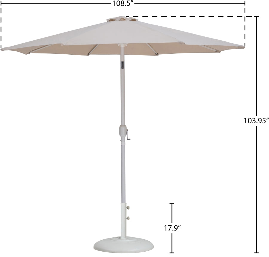Fiji Water Resistant Fabric And Aluminum Patio Umbrella With Base Set
