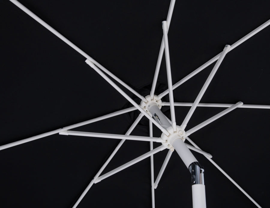 Fiji Water Resistant Fabric And Aluminum Patio Umbrella With Base Set