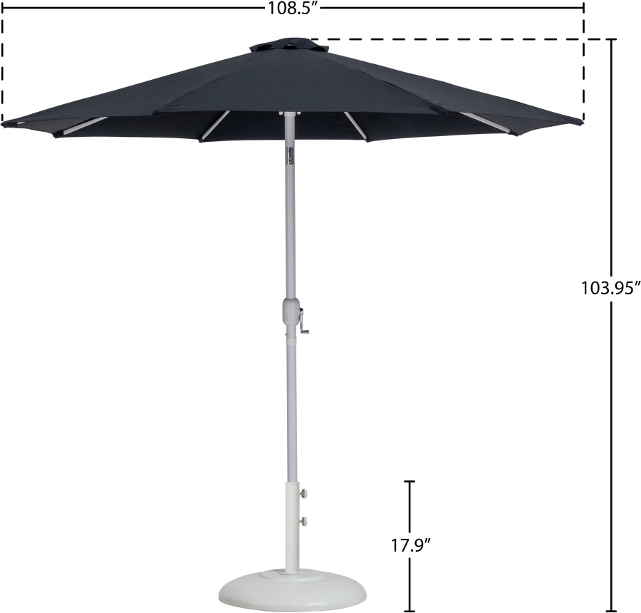 Fiji Water Resistant Fabric And Aluminum Patio Umbrella With Base Set