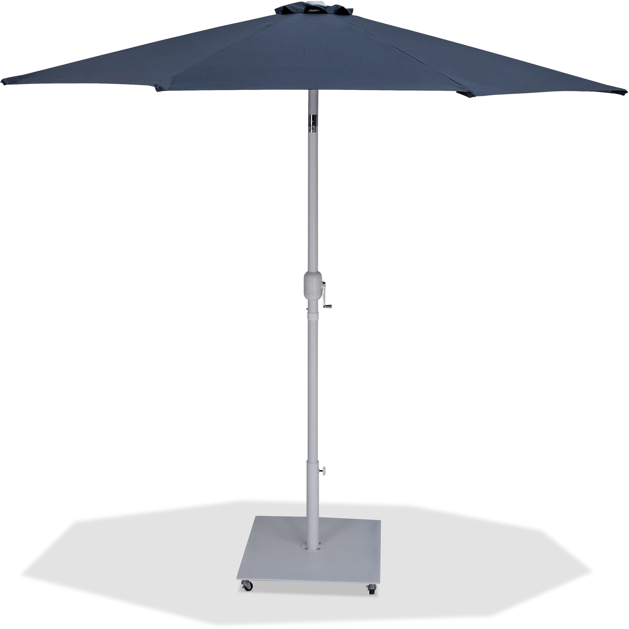 Fiji Water Resistant Fabric And Aluminum Patio Umbrella With Base Set