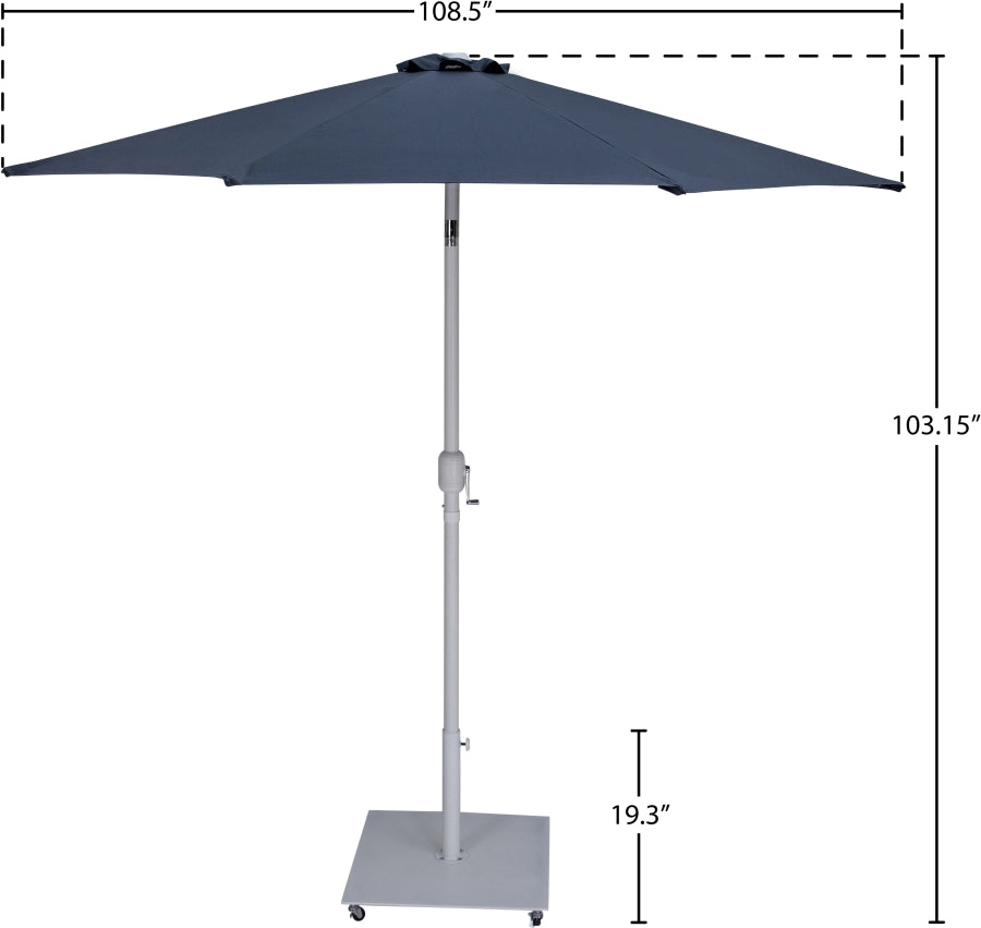 Fiji Water Resistant Fabric And Aluminum Patio Umbrella With Base Set