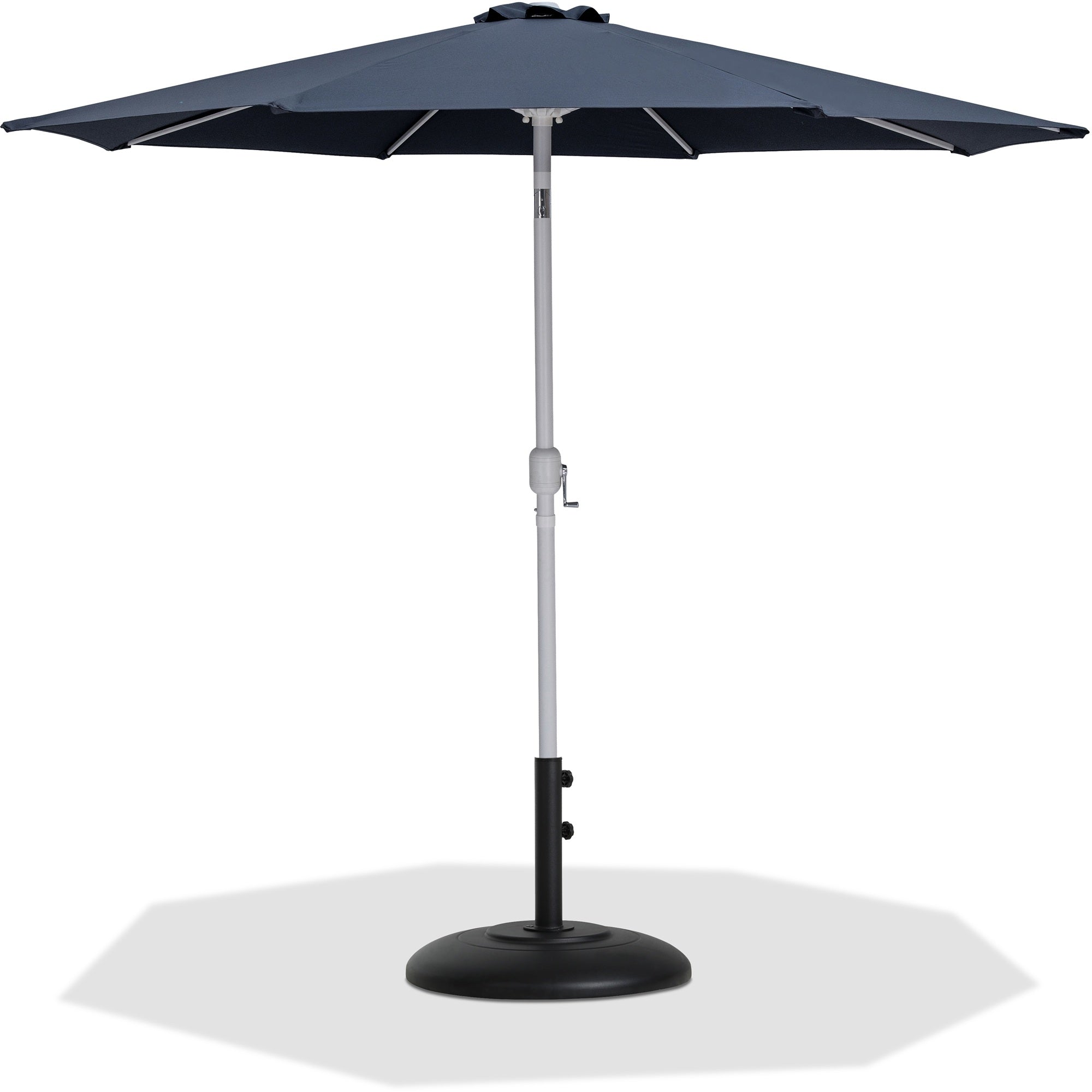 Fiji Water Resistant Fabric And Aluminum Patio Umbrella With Base Set