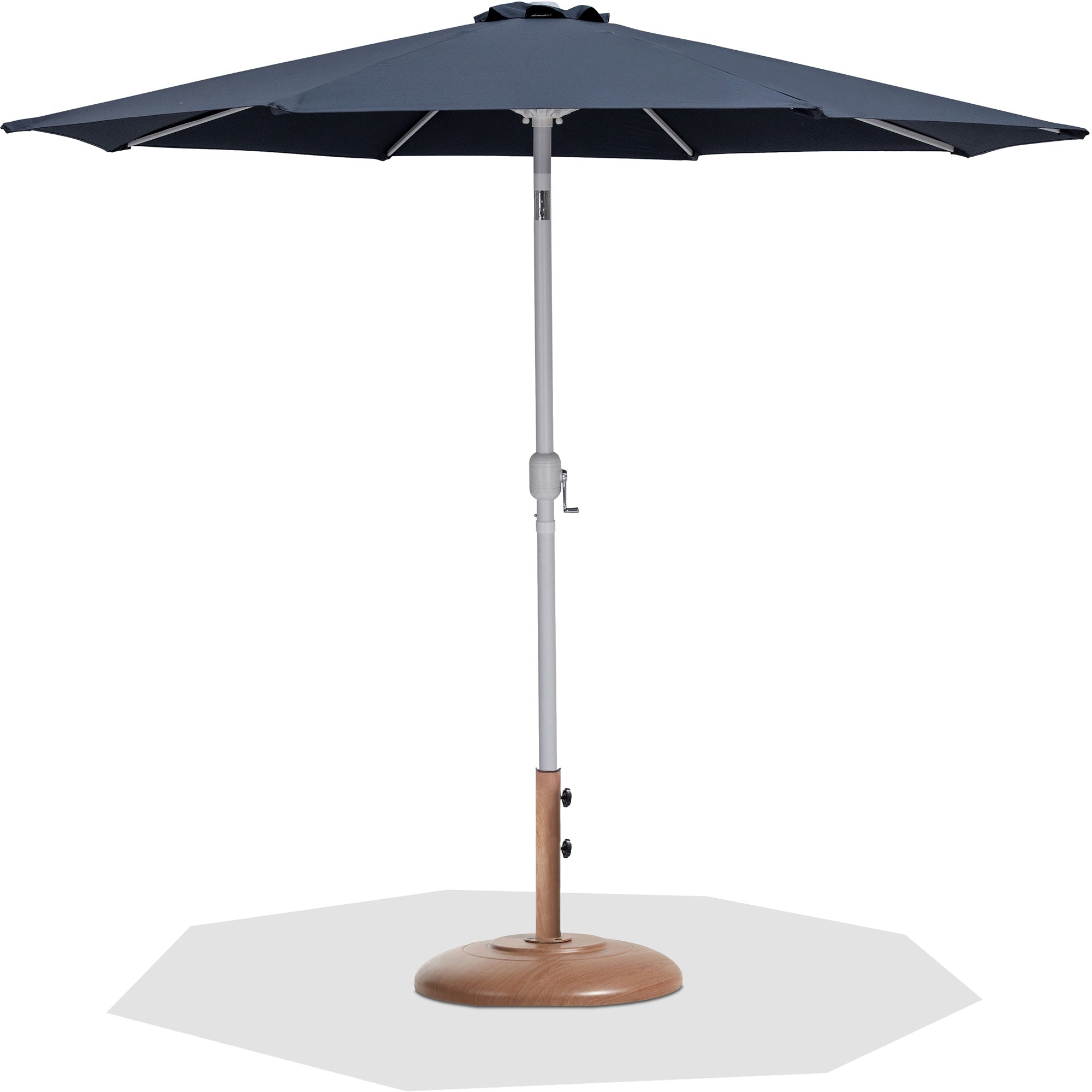 Fiji Water Resistant Fabric And Aluminum Patio Umbrella With Base Set