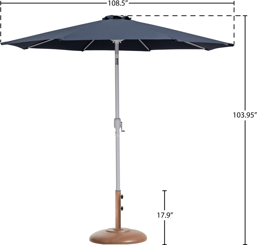 Fiji Water Resistant Fabric And Aluminum Patio Umbrella With Base Set