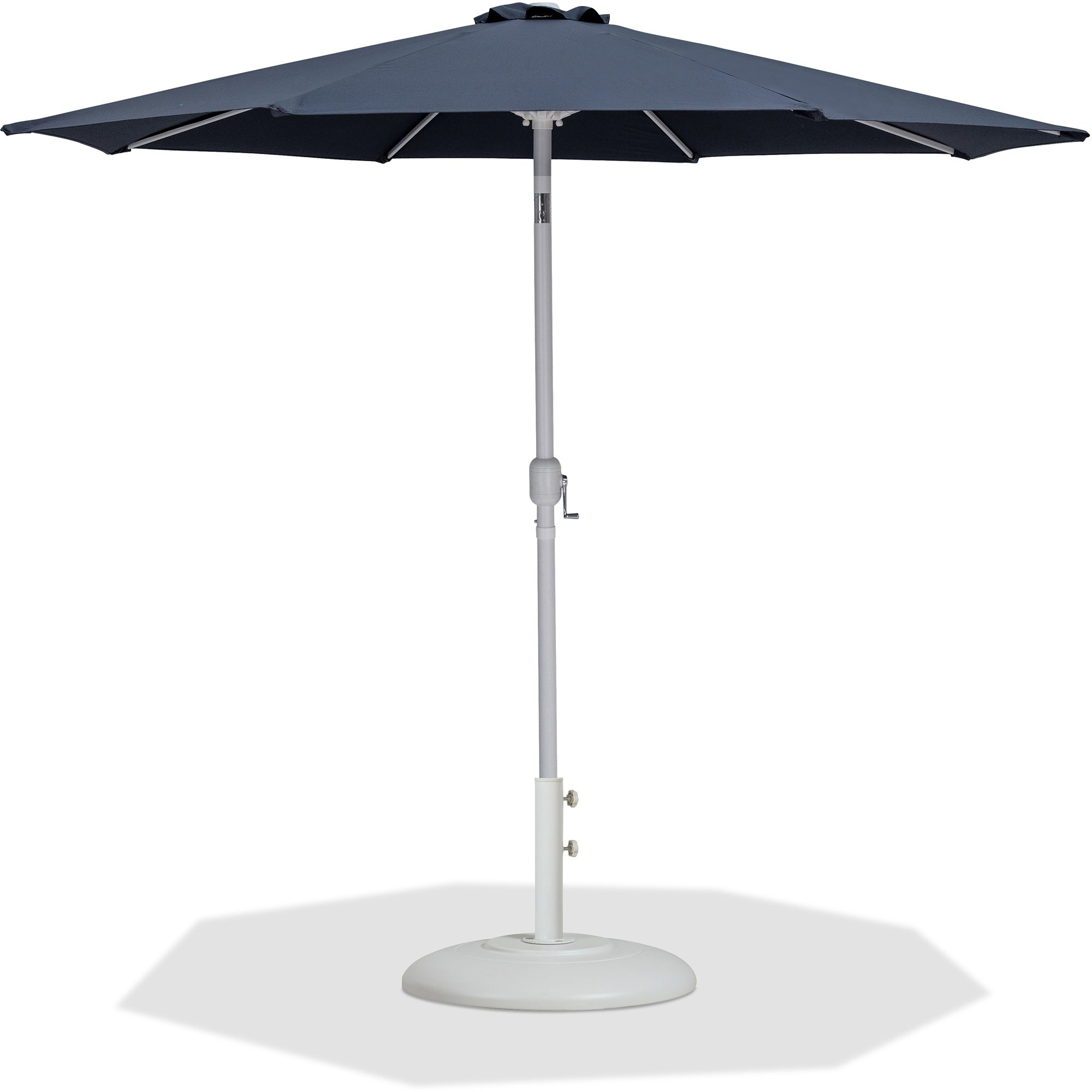 Fiji Water Resistant Fabric And Aluminum Patio Umbrella With Base Set