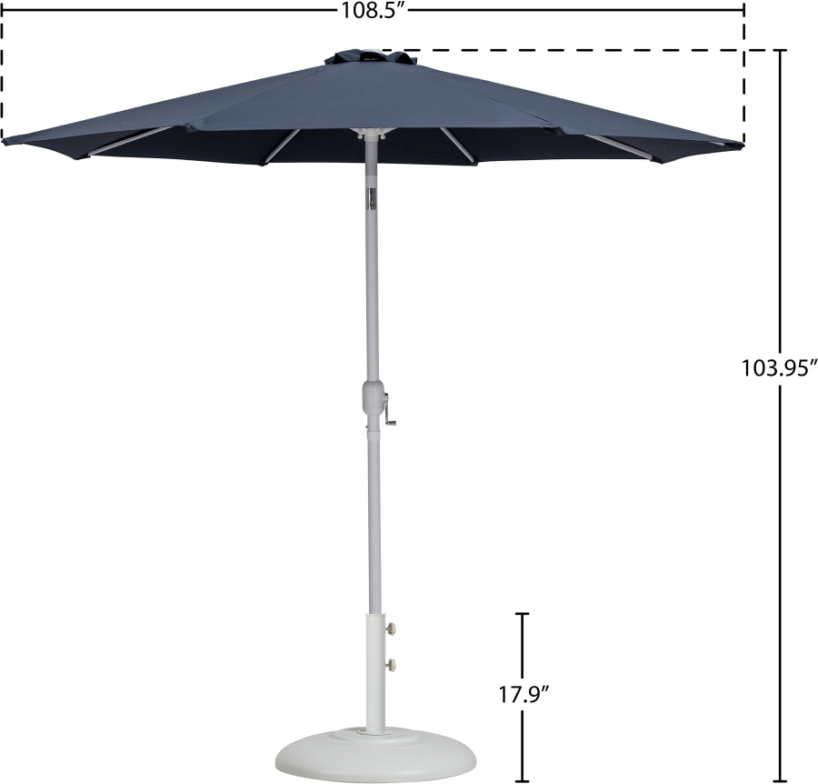 Fiji Water Resistant Fabric And Aluminum Patio Umbrella With Base Set