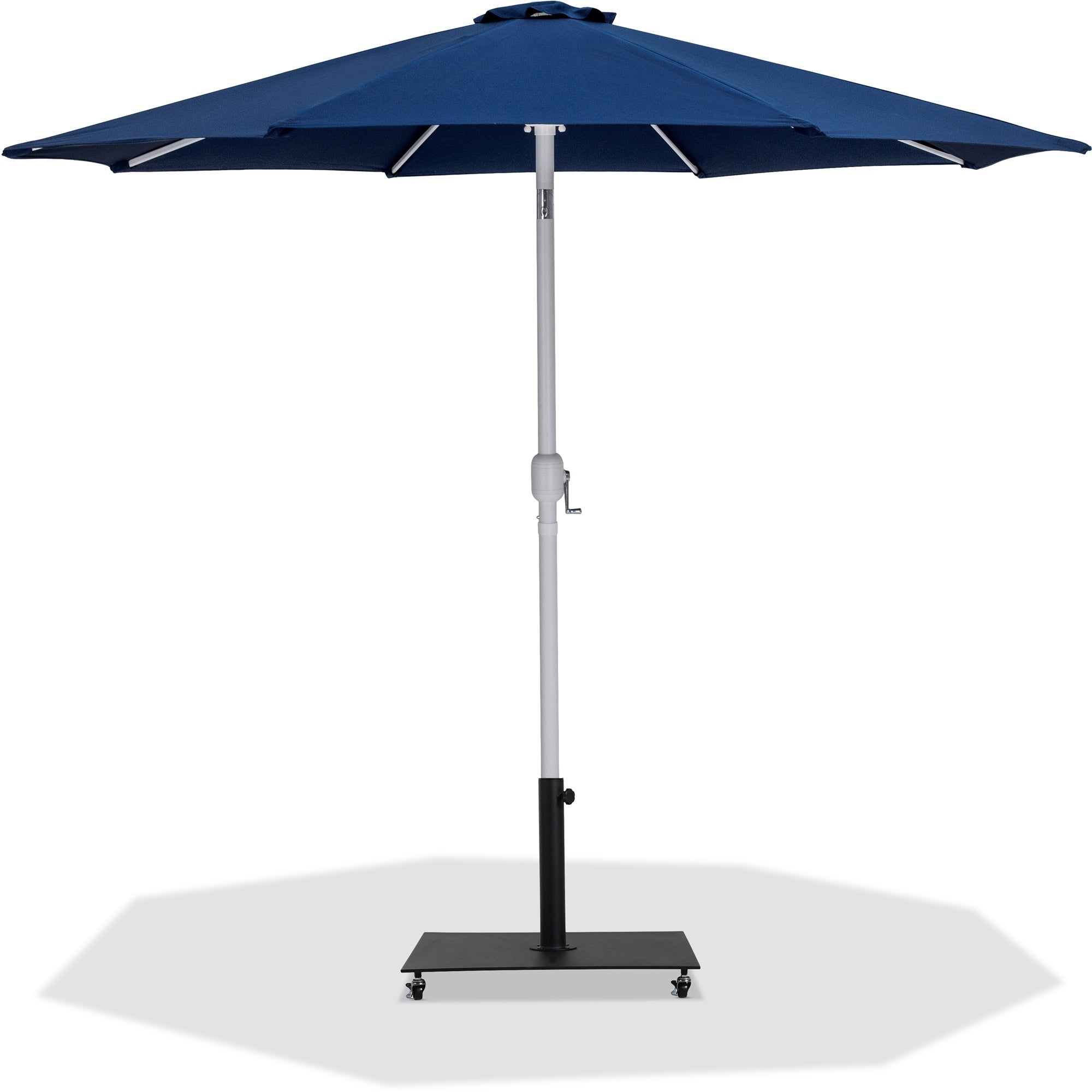 Fiji Water Resistant Fabric And Aluminum Patio Umbrella With Base Set