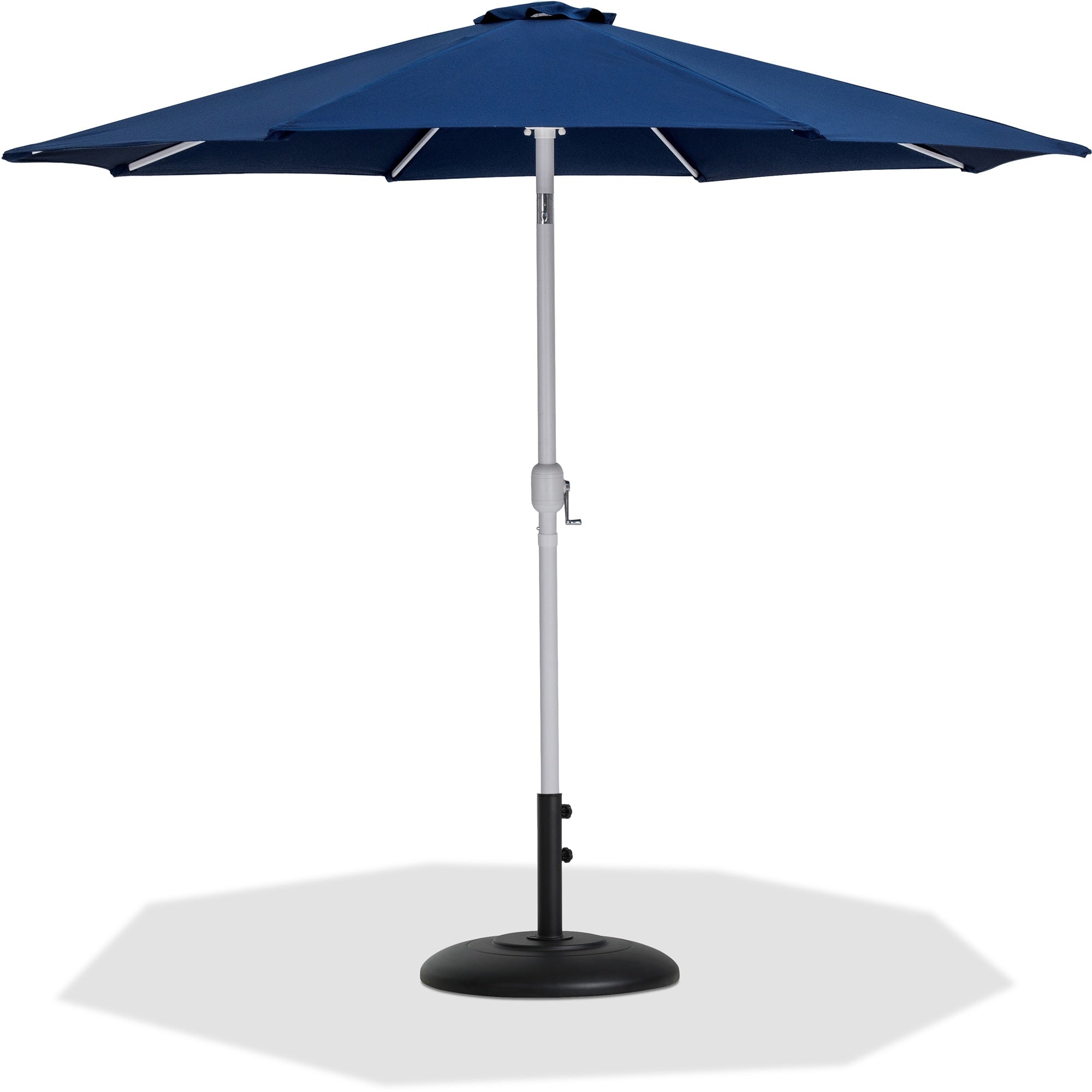 Fiji Water Resistant Fabric And Aluminum Patio Umbrella With Base Set