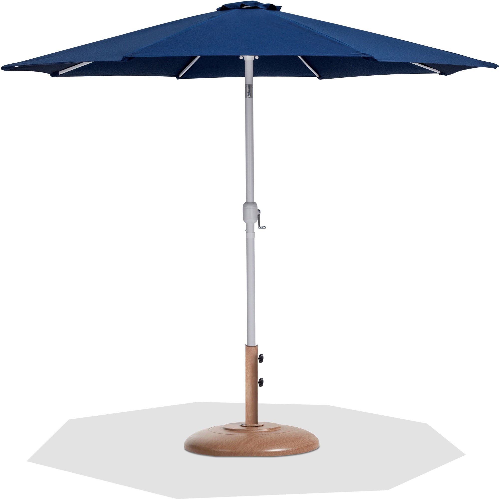 Fiji Water Resistant Fabric And Aluminum Patio Umbrella With Base Set
