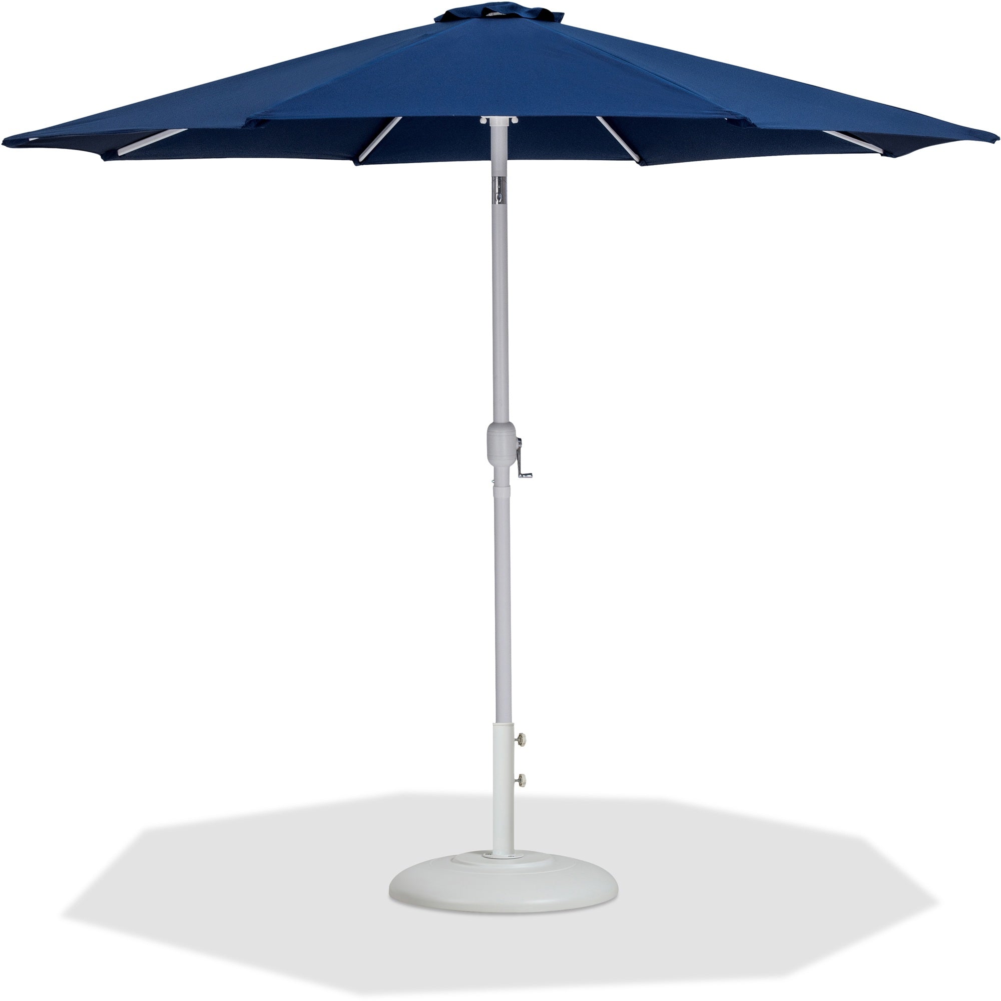 Fiji Water Resistant Fabric And Aluminum Patio Umbrella With Base Set