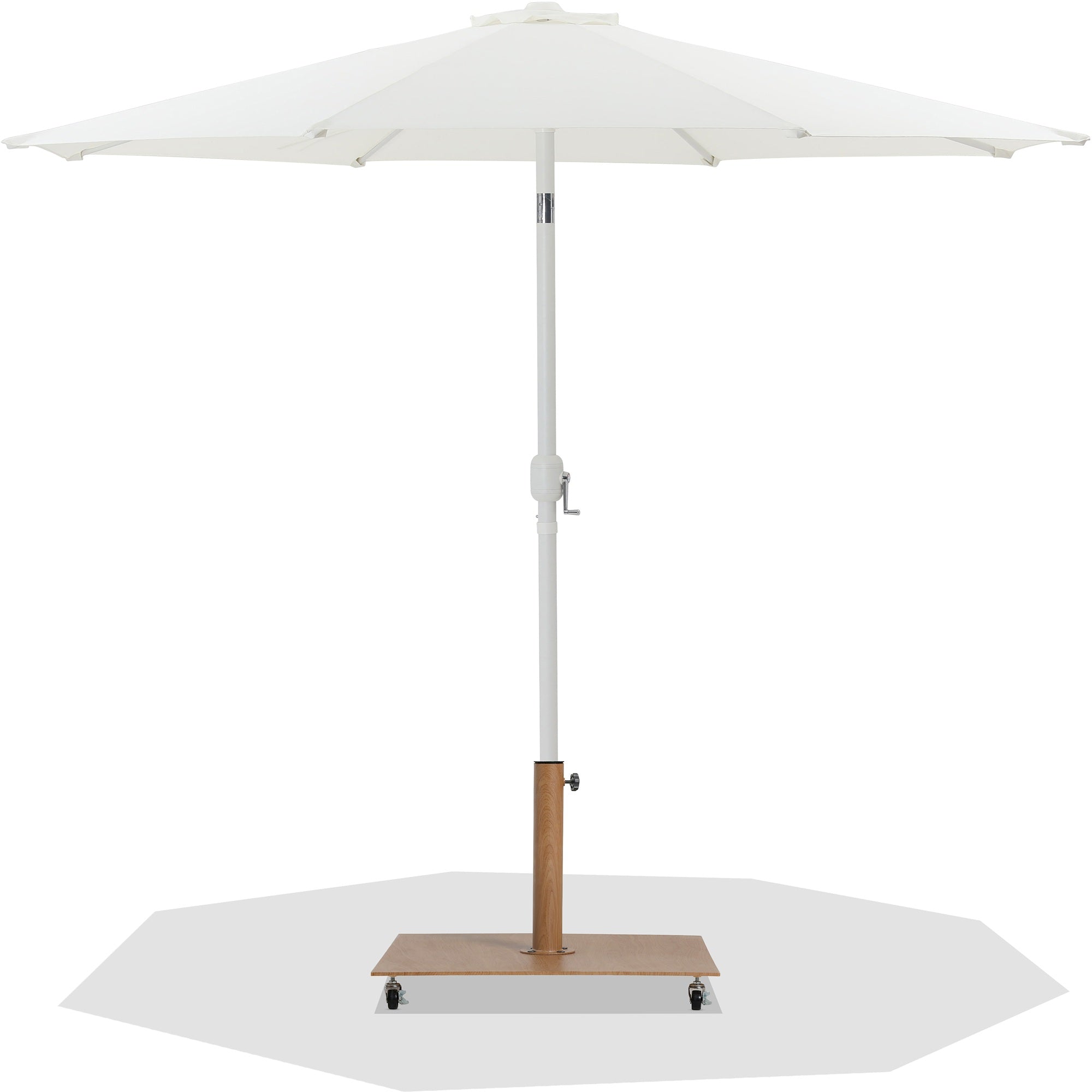 Fiji Water Resistant Fabric And Aluminum Patio Umbrella With Base Set