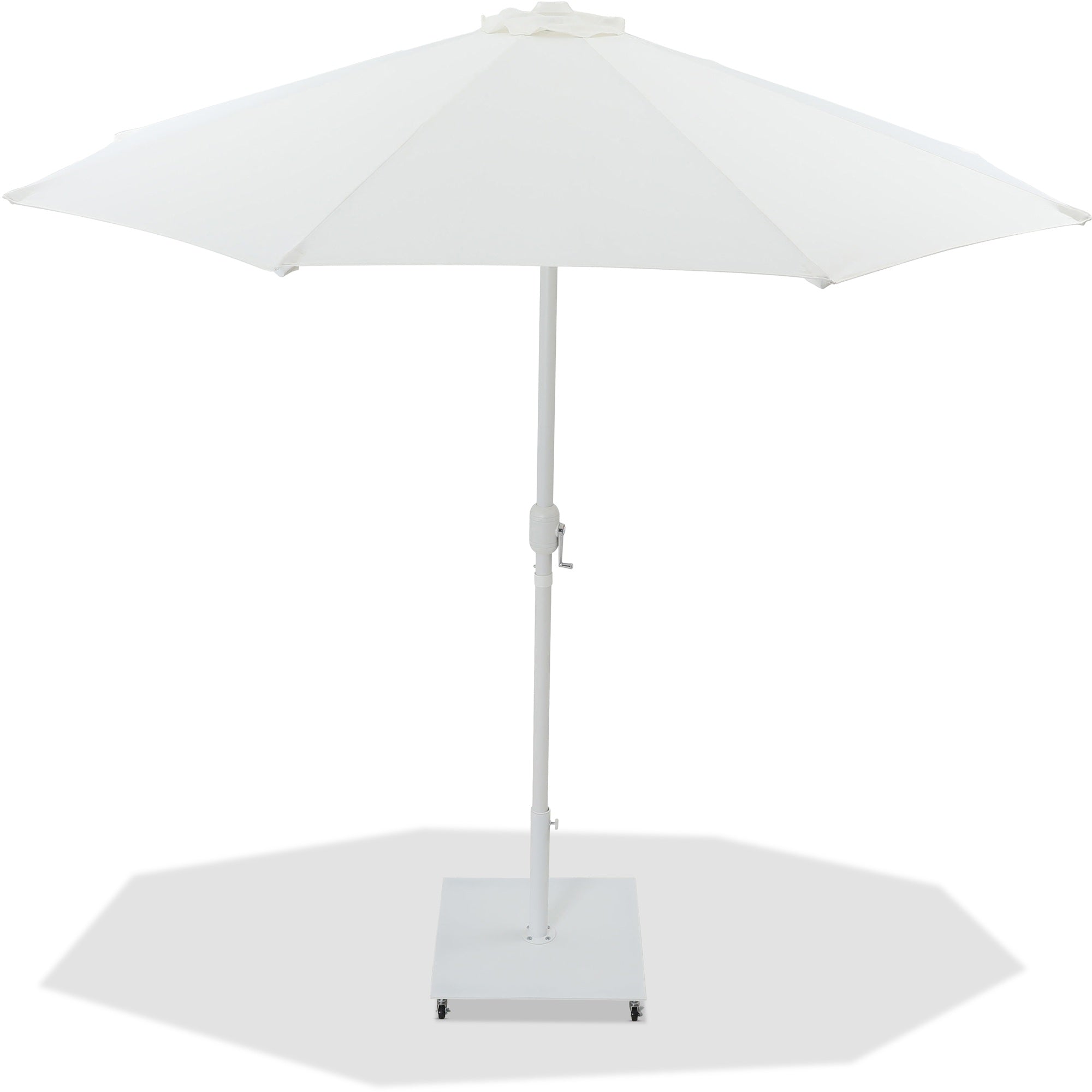 Fiji Water Resistant Fabric And Aluminum Patio Umbrella With Base Set