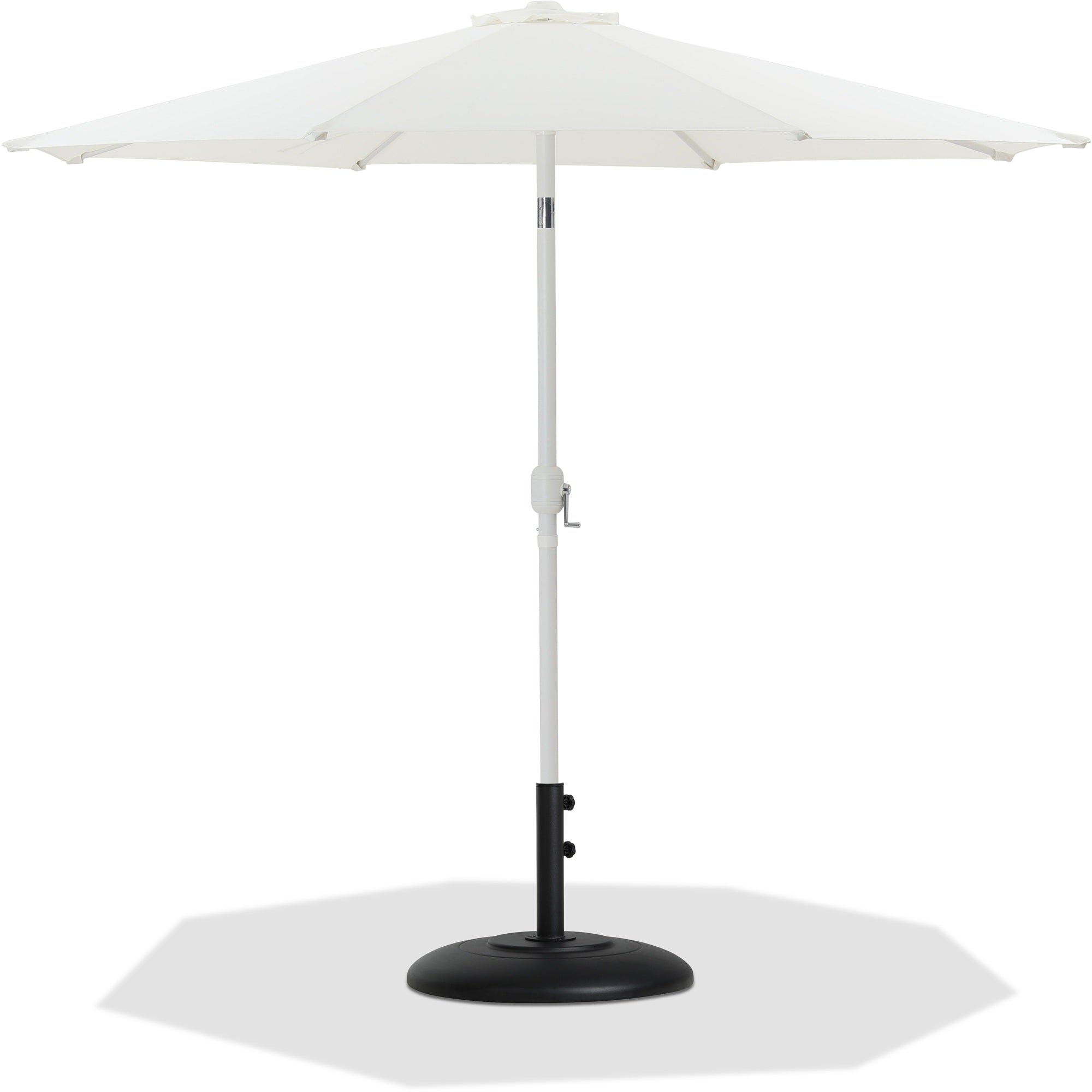 Fiji Water Resistant Fabric And Aluminum Patio Umbrella With Base Set
