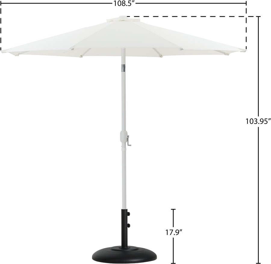 Fiji Water Resistant Fabric And Aluminum Patio Umbrella With Base Set