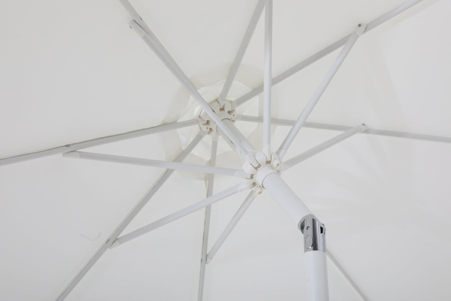 Fiji Water Resistant Fabric And Aluminum Patio Umbrella With Base Set