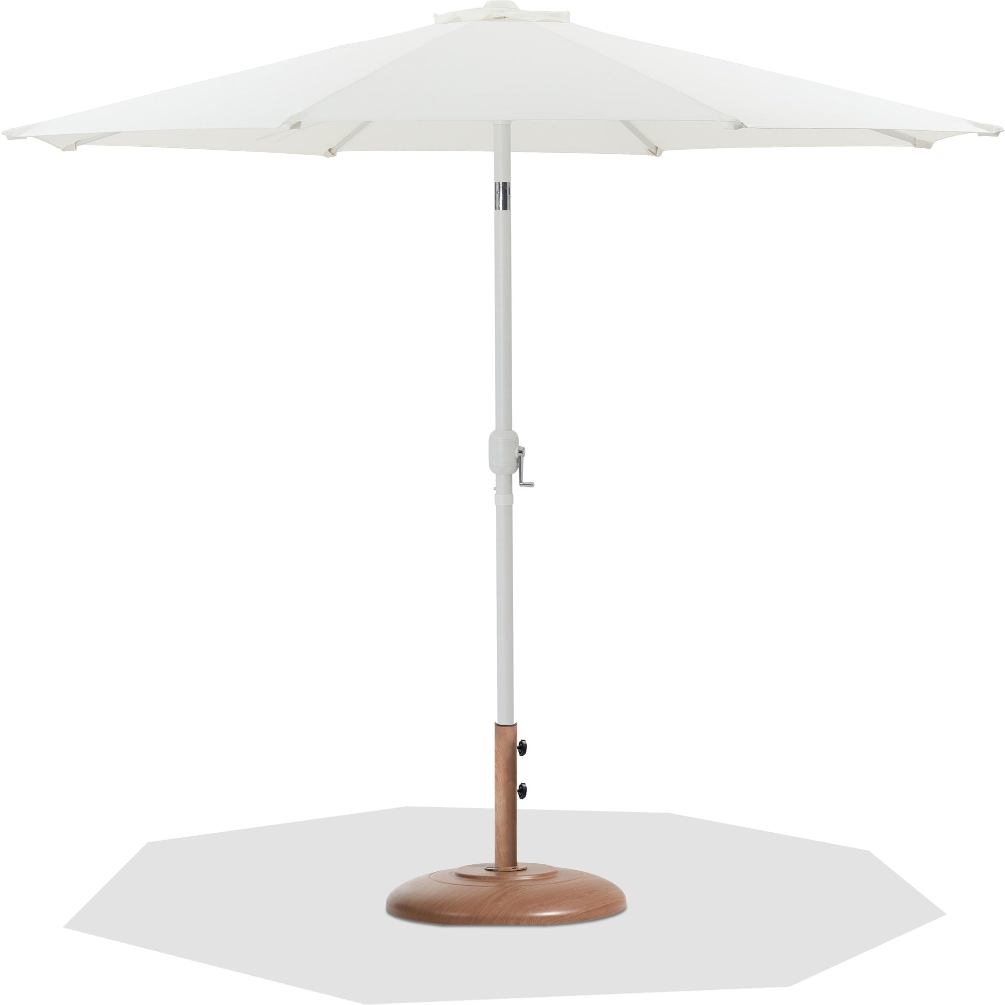 Fiji Water Resistant Fabric And Aluminum Patio Umbrella With Base Set