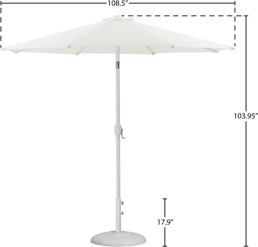 Fiji Water Resistant Fabric And Aluminum Patio Umbrella With Base Set