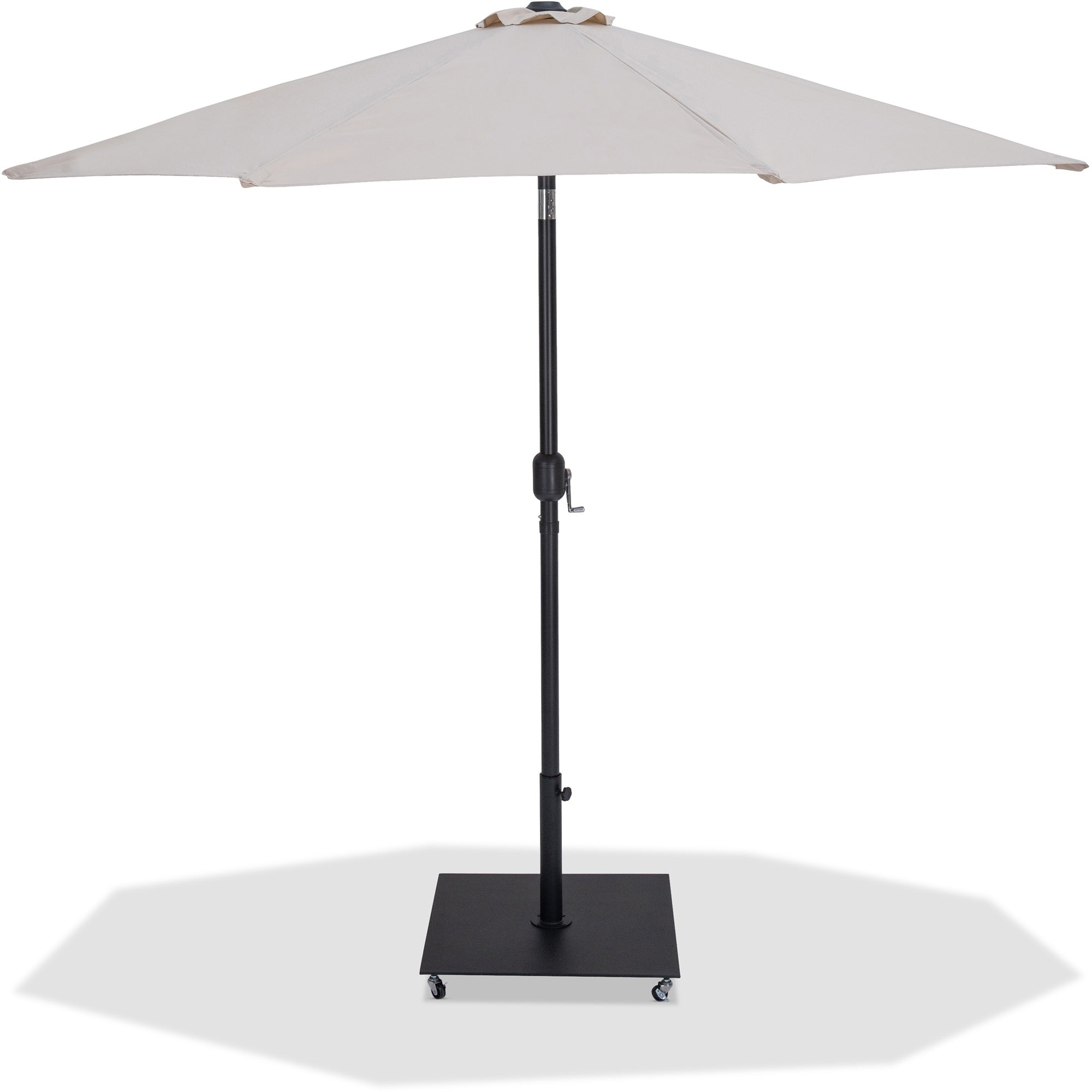 Fiji Water Resistant Fabric And Aluminum Patio Umbrella With Base Set