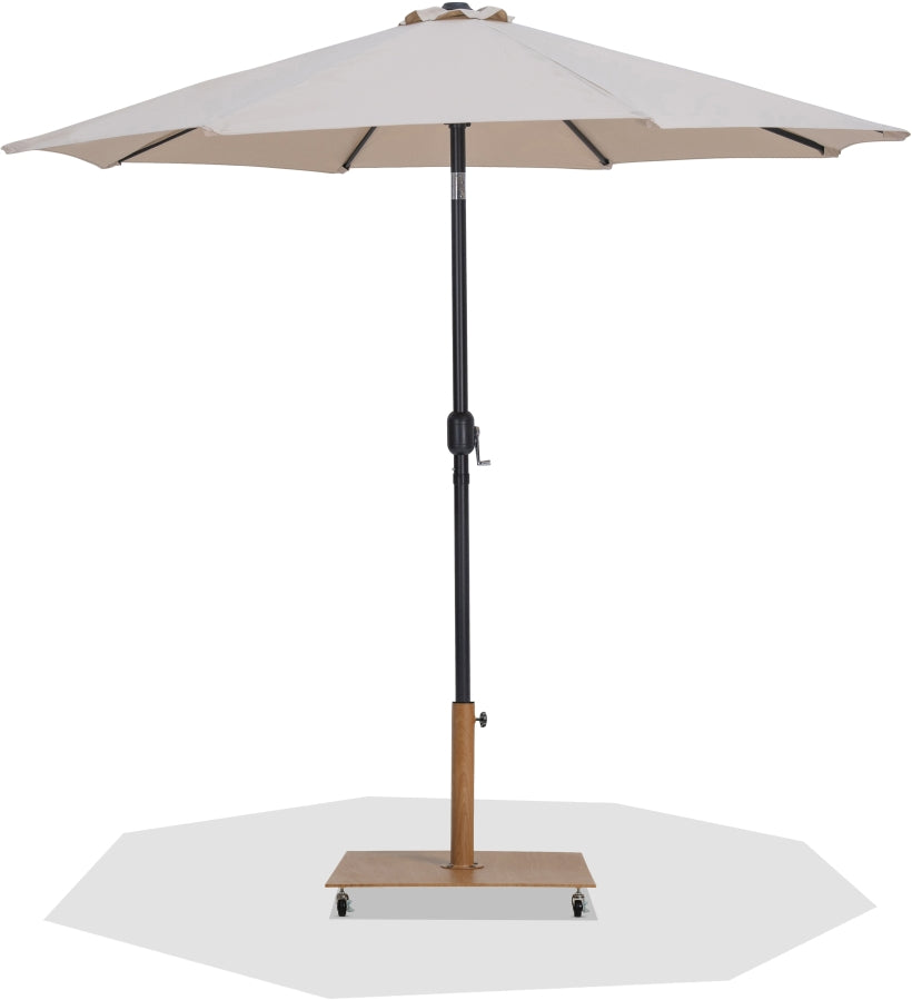 Fiji Water Resistant Fabric And Aluminum Patio Umbrella With Base Set