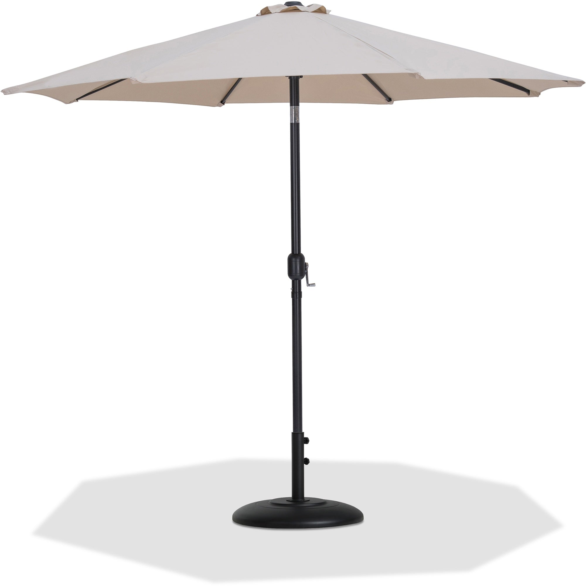 Fiji Water Resistant Fabric And Aluminum Patio Umbrella With Base Set