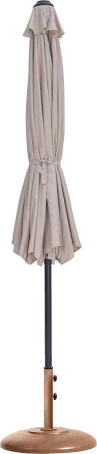 Fiji Water Resistant Fabric And Aluminum Patio Umbrella With Base Set