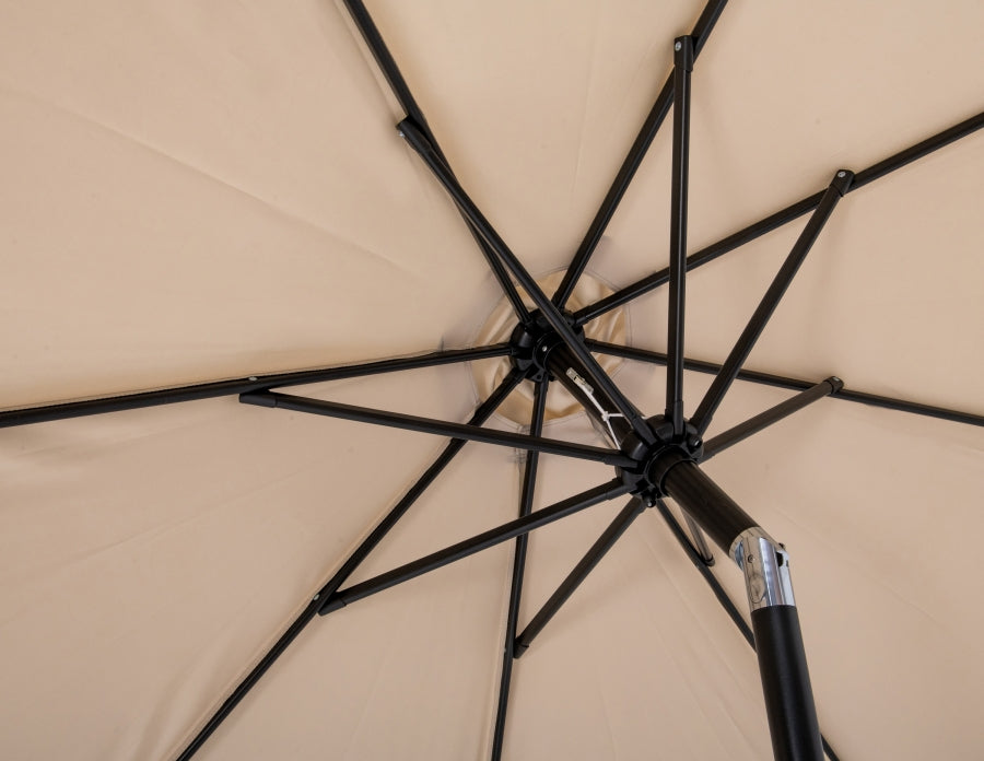 Fiji Water Resistant Fabric And Aluminum Patio Umbrella With Base Set