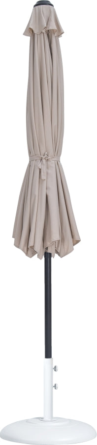 Fiji Water Resistant Fabric And Aluminum Patio Umbrella With Base Set