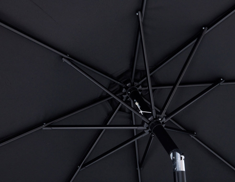 Fiji Water Resistant Fabric And Aluminum Patio Umbrella With Base Set