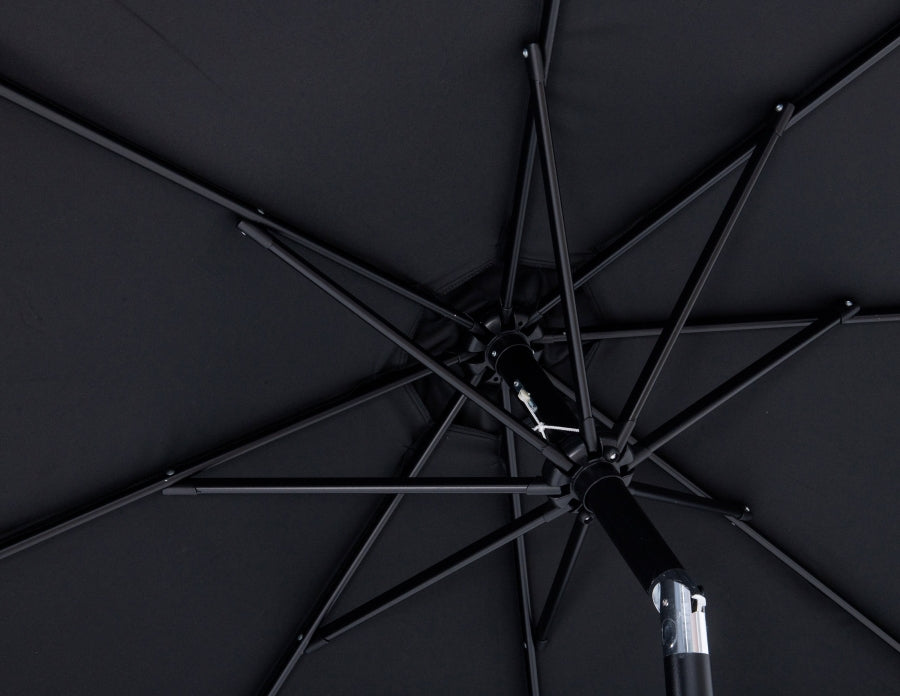 Fiji Water Resistant Fabric And Aluminum Patio Umbrella With Base Set