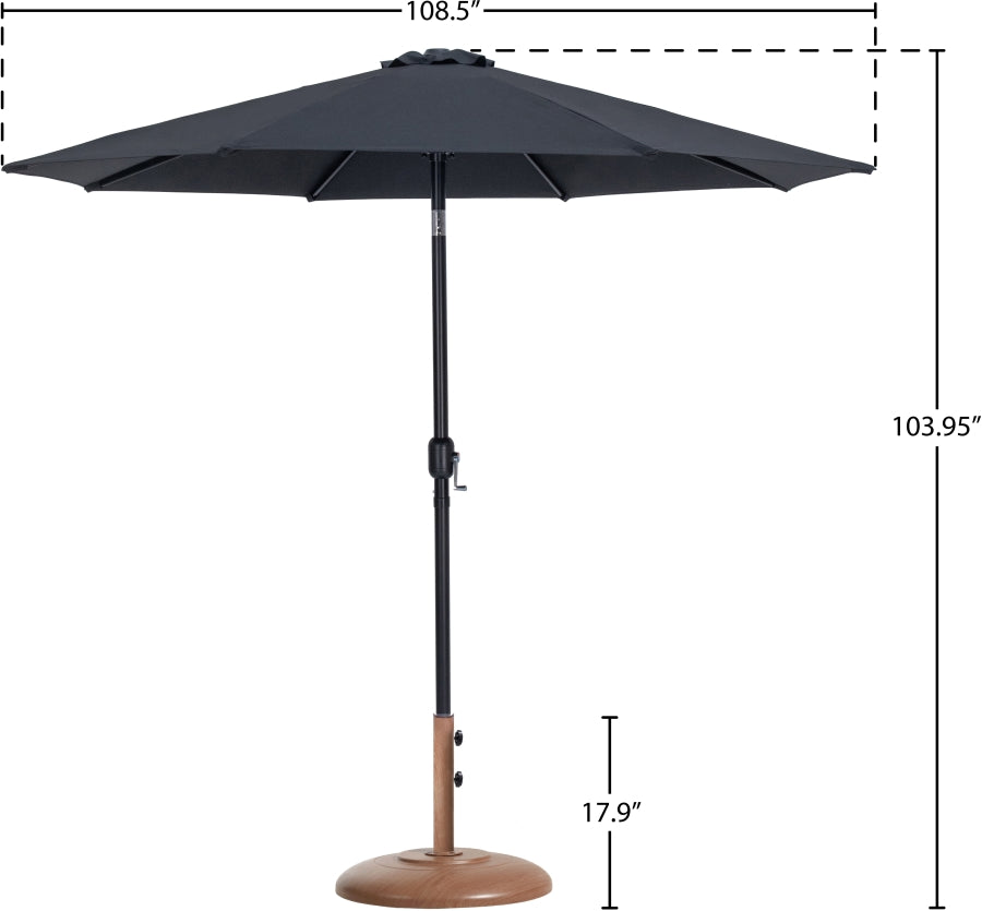 Fiji Water Resistant Fabric And Aluminum Patio Umbrella With Base Set