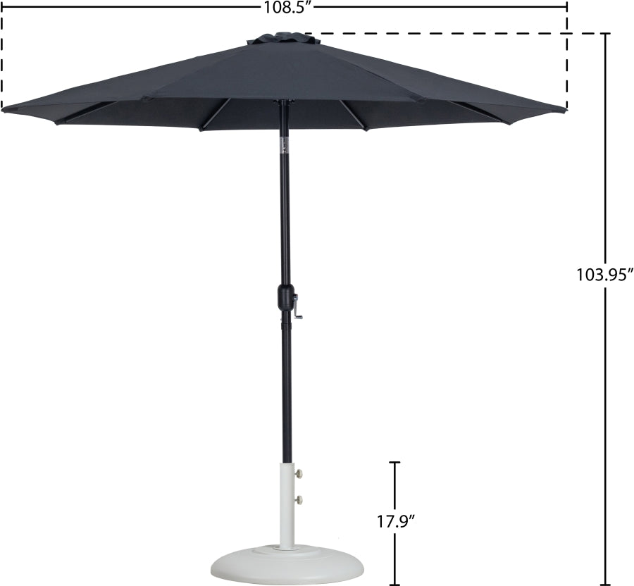 Fiji Water Resistant Fabric And Aluminum Patio Umbrella With Base Set
