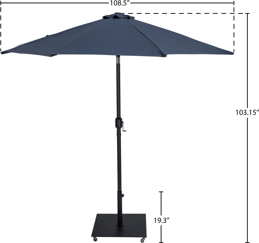 Fiji Water Resistant Fabric And Aluminum Patio Umbrella With Base Set
