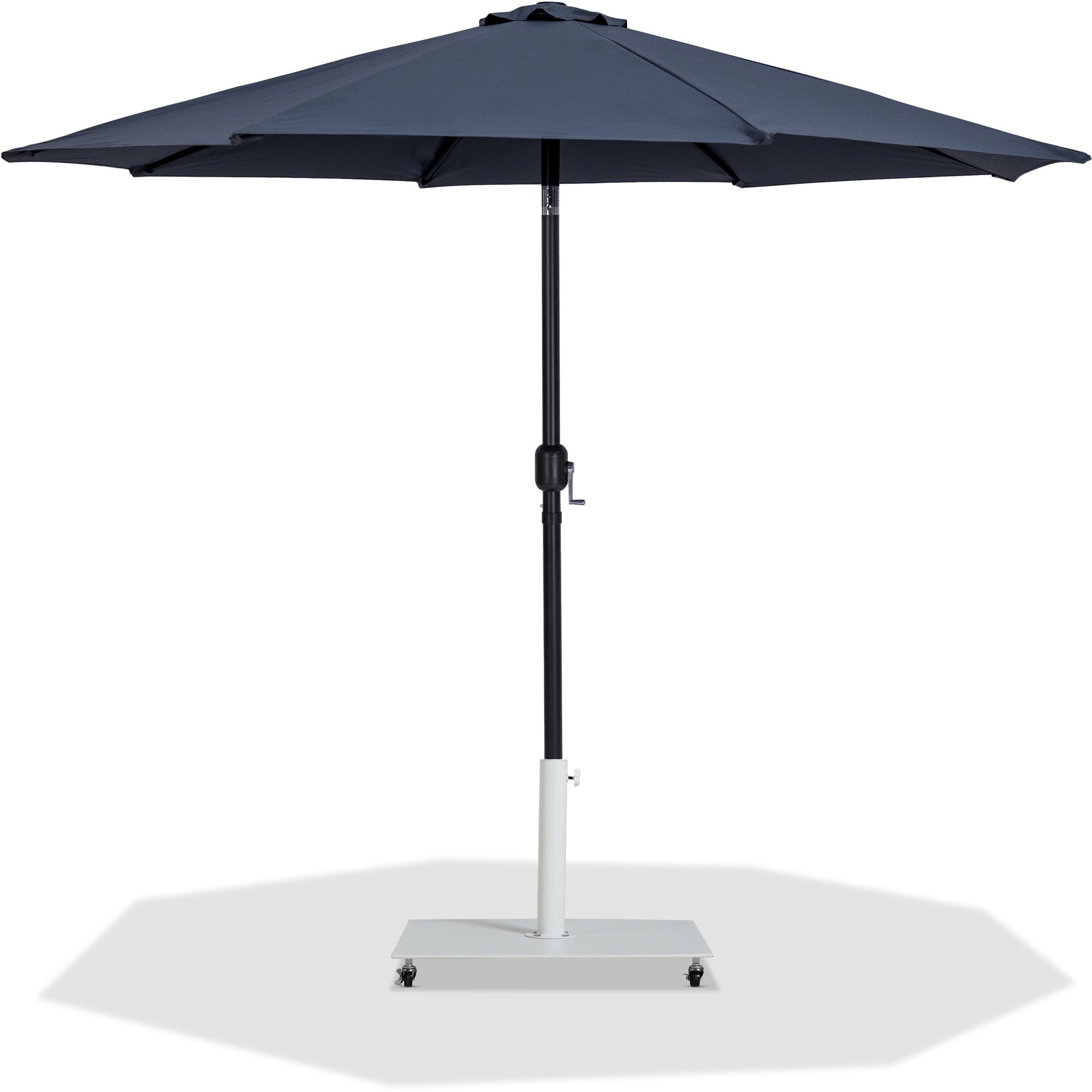 Fiji Water Resistant Fabric And Aluminum Patio Umbrella With Base Set