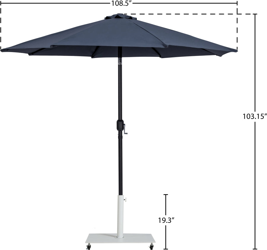 Fiji Water Resistant Fabric And Aluminum Patio Umbrella With Base Set