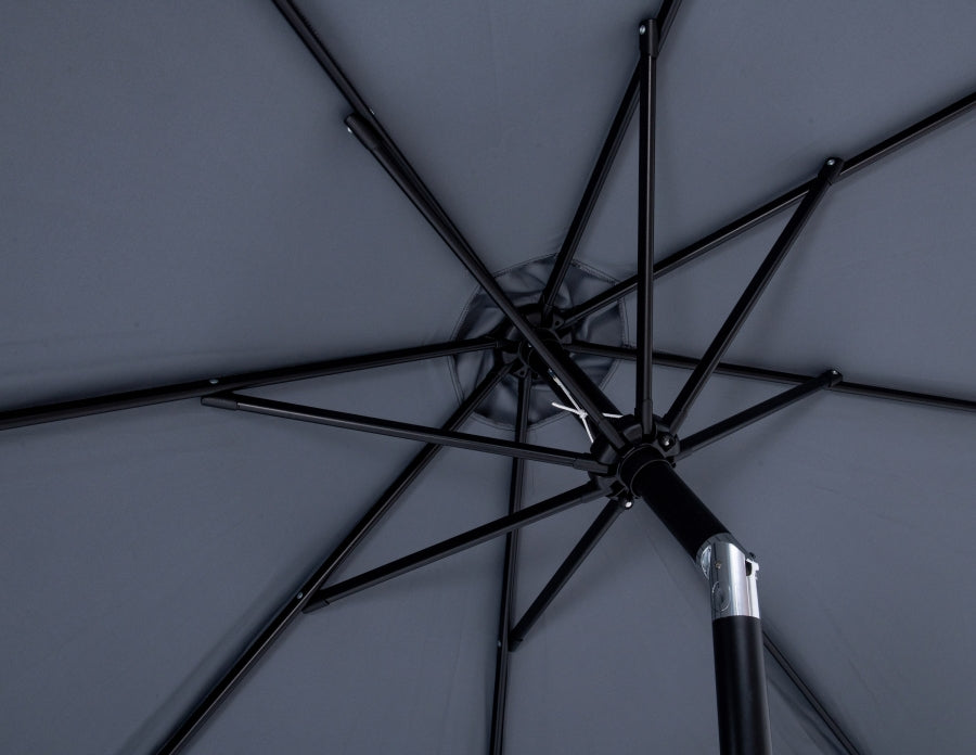 Fiji Water Resistant Fabric And Aluminum Patio Umbrella With Base Set