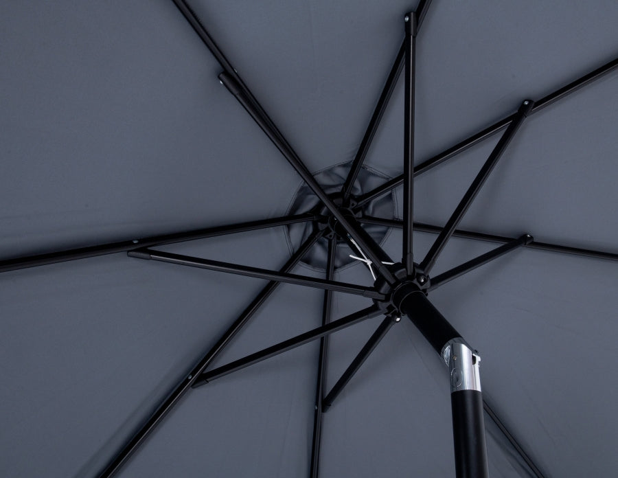 Fiji Water Resistant Fabric And Aluminum Patio Umbrella With Base Set