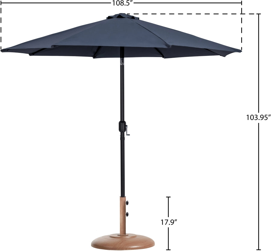 Fiji Water Resistant Fabric And Aluminum Patio Umbrella With Base Set