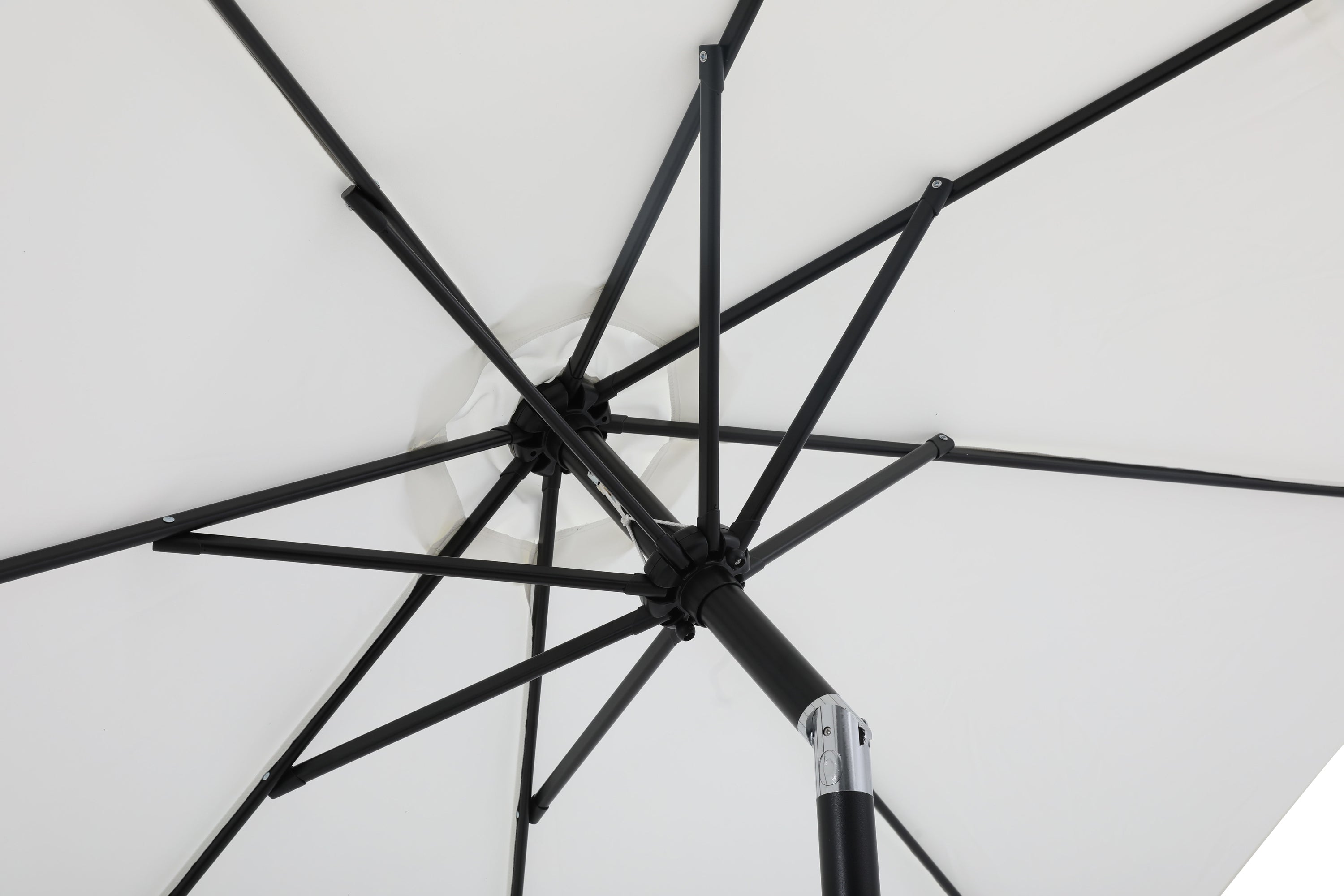 Fiji Water Resistant Fabric And Aluminum Patio Umbrella With Base Set