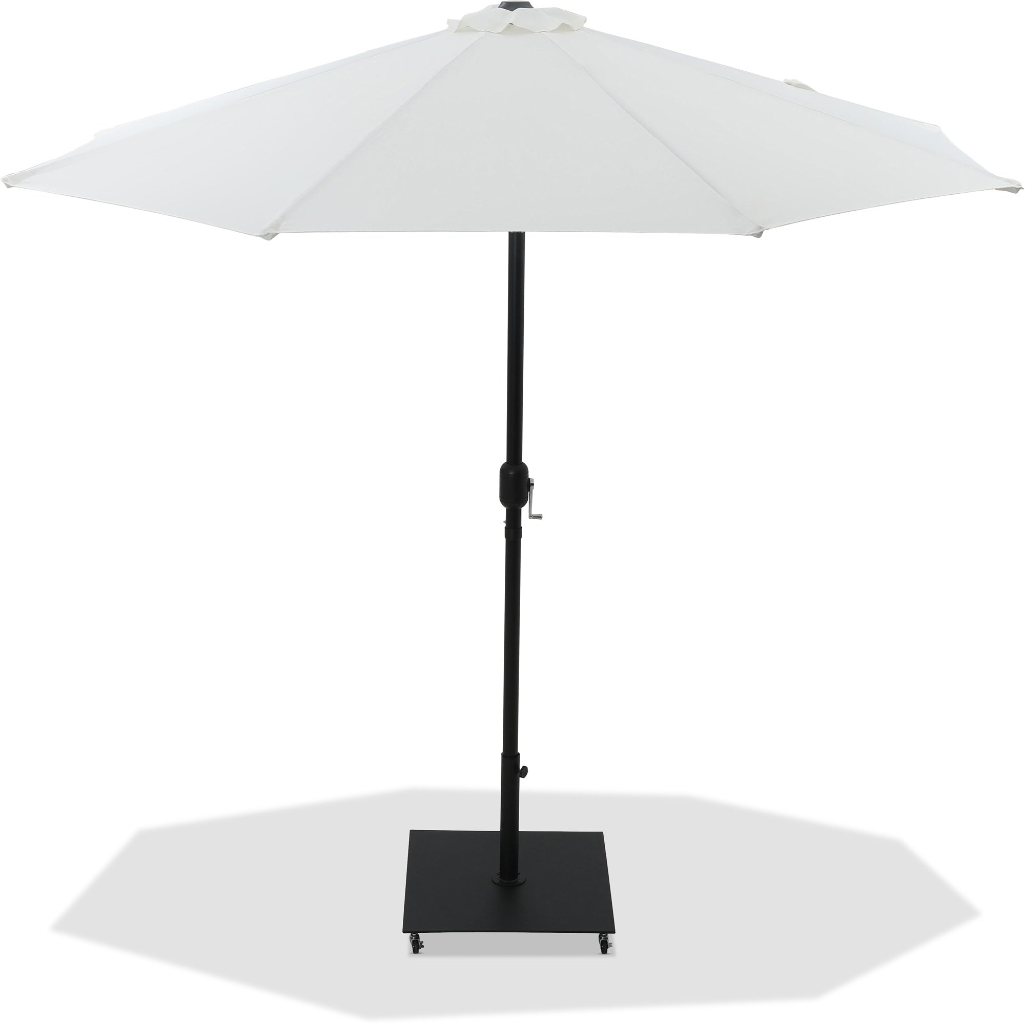 Fiji Water Resistant Fabric And Aluminum Patio Umbrella With Base Set
