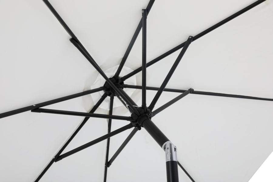 Fiji Water Resistant Fabric And Aluminum Patio Umbrella With Base Set