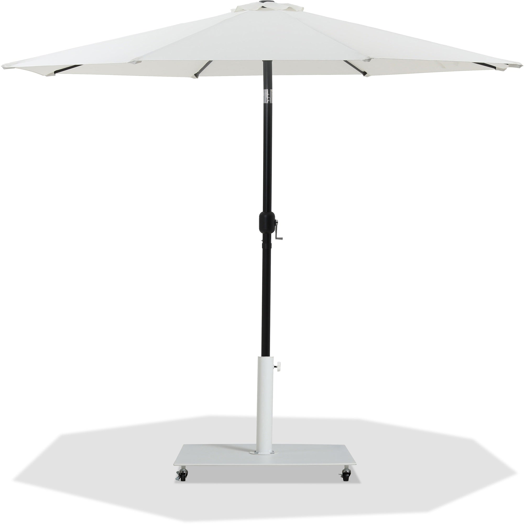 Fiji Water Resistant Fabric And Aluminum Patio Umbrella With Base Set