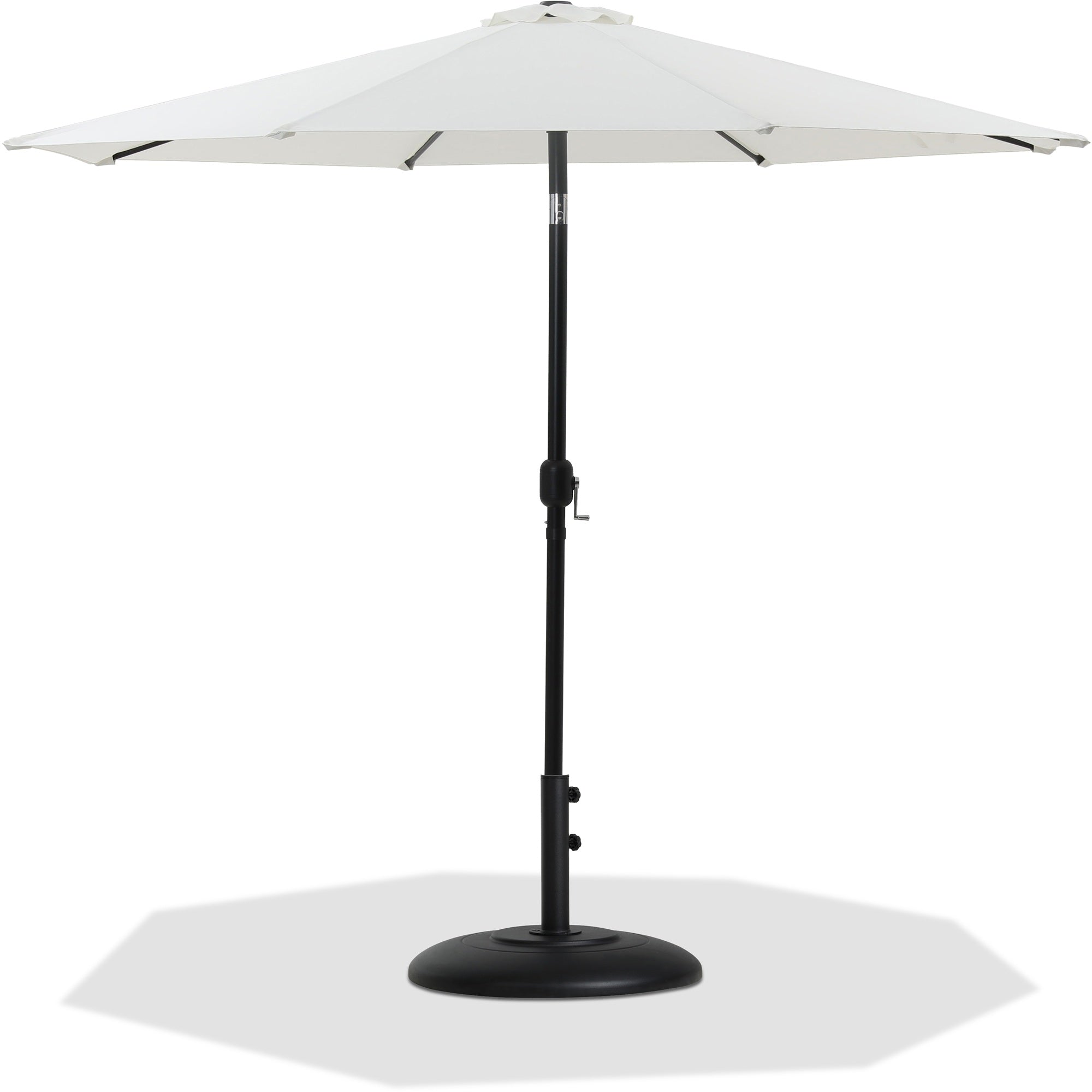 Fiji Water Resistant Fabric And Aluminum Patio Umbrella With Base Set