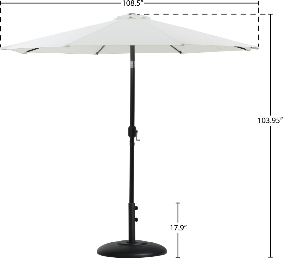 Fiji Water Resistant Fabric And Aluminum Patio Umbrella With Base Set