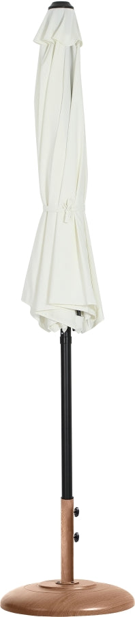 Fiji Water Resistant Fabric And Aluminum Patio Umbrella With Base Set