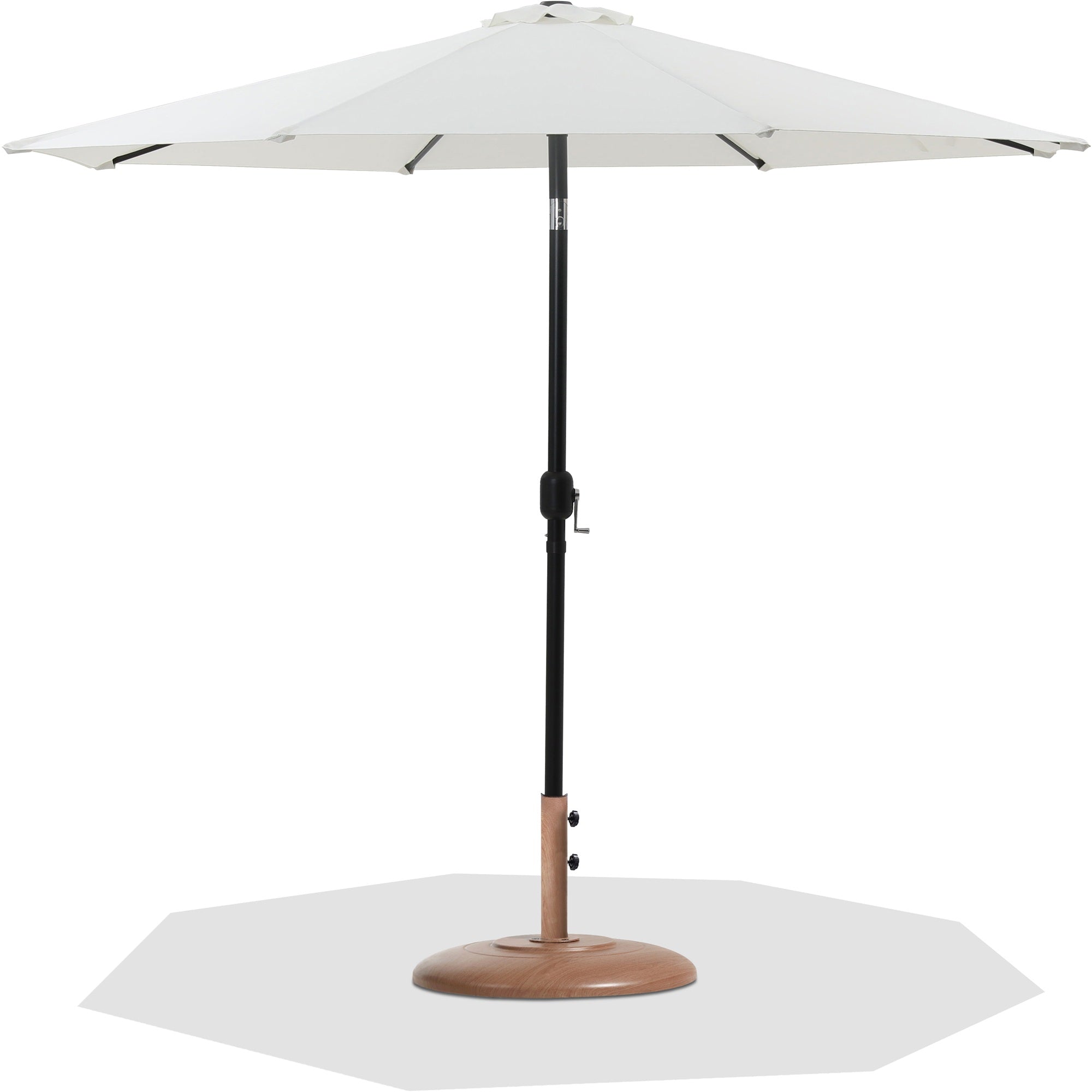 Fiji Water Resistant Fabric And Aluminum Patio Umbrella With Base Set