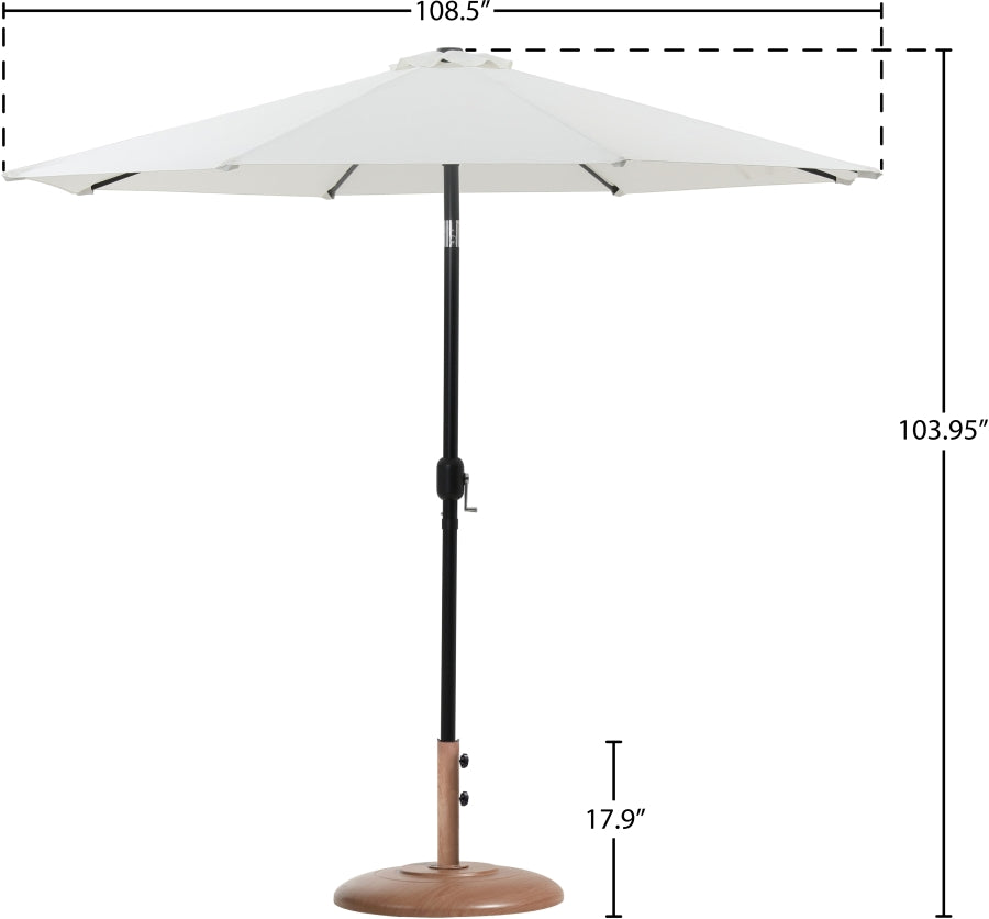 Fiji Water Resistant Fabric And Aluminum Patio Umbrella With Base Set