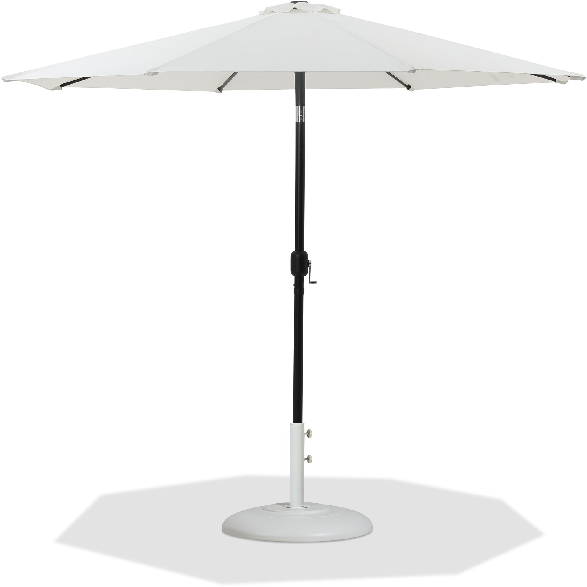 Fiji Water Resistant Fabric And Aluminum Patio Umbrella With Base Set