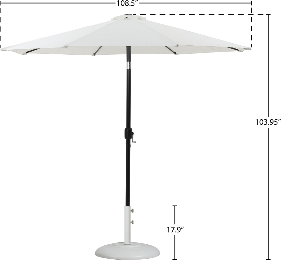 Fiji Water Resistant Fabric And Aluminum Patio Umbrella With Base Set