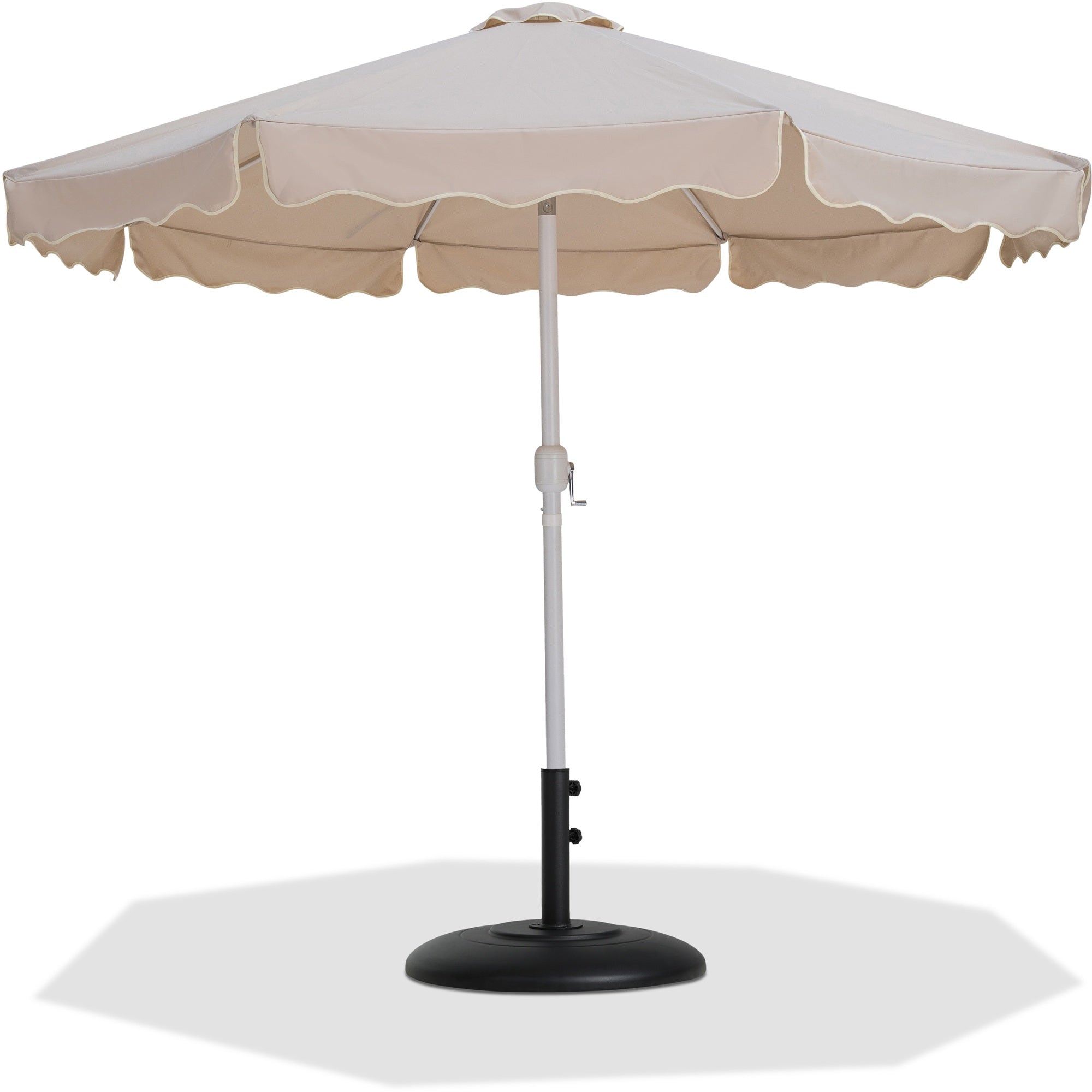 Amalfi Water Resistant Fabric And Aluminum Patio Umbrella With Base Set