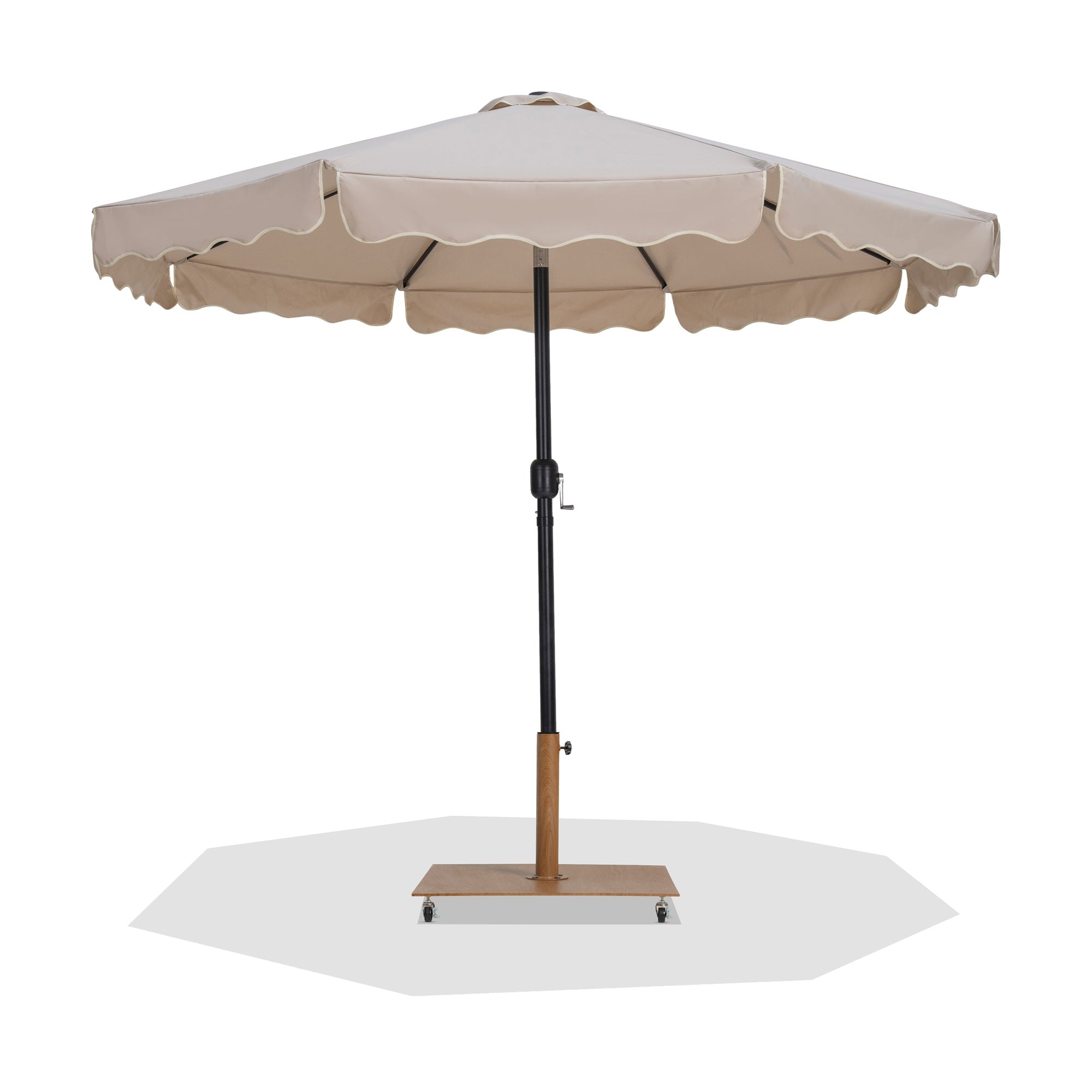 Amalfi Water Resistant Fabric And Aluminum Patio Umbrella With Base Set